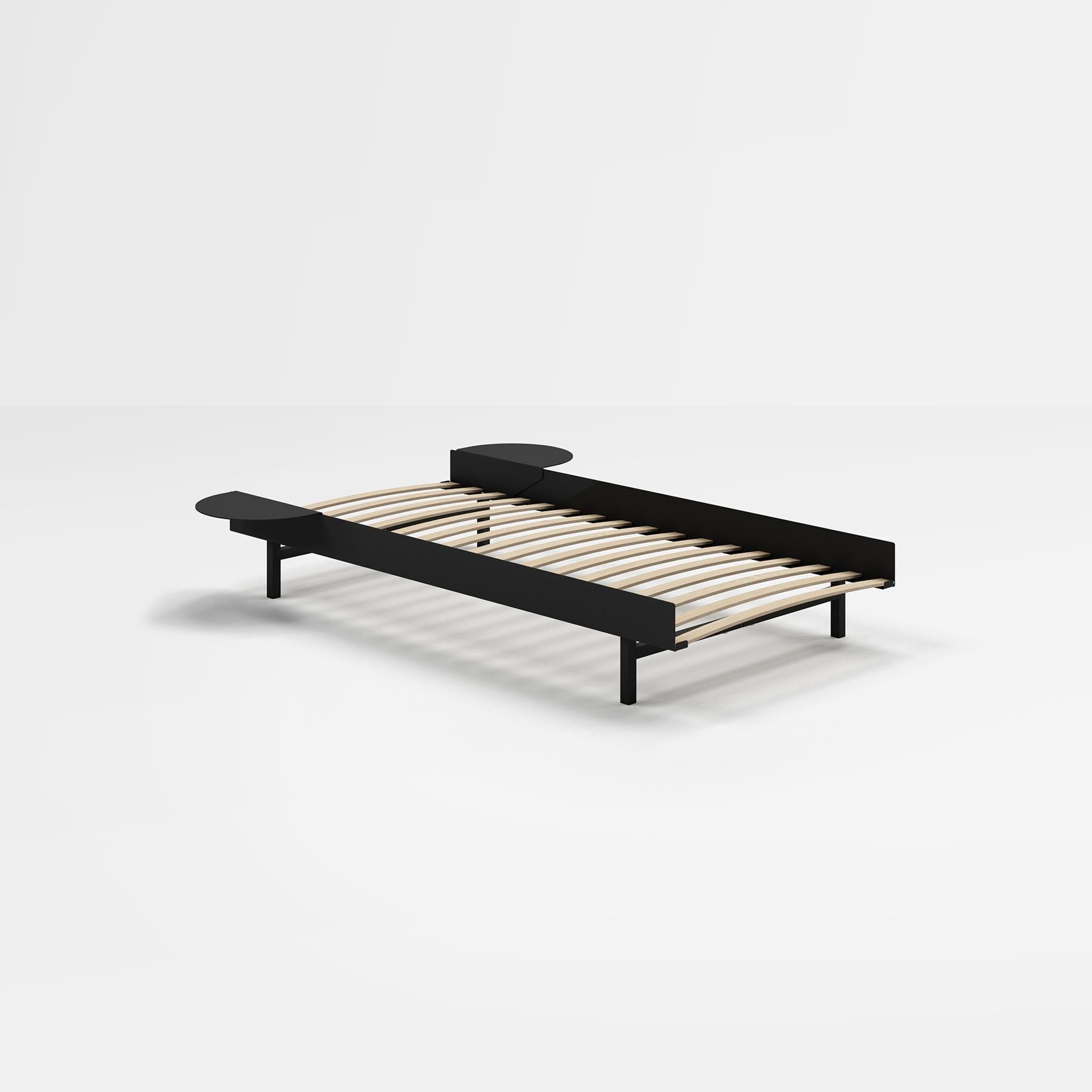 Moebe Bed Single Black 2 Side Tables Black Designer Furniture From Holloways Of Ludlow