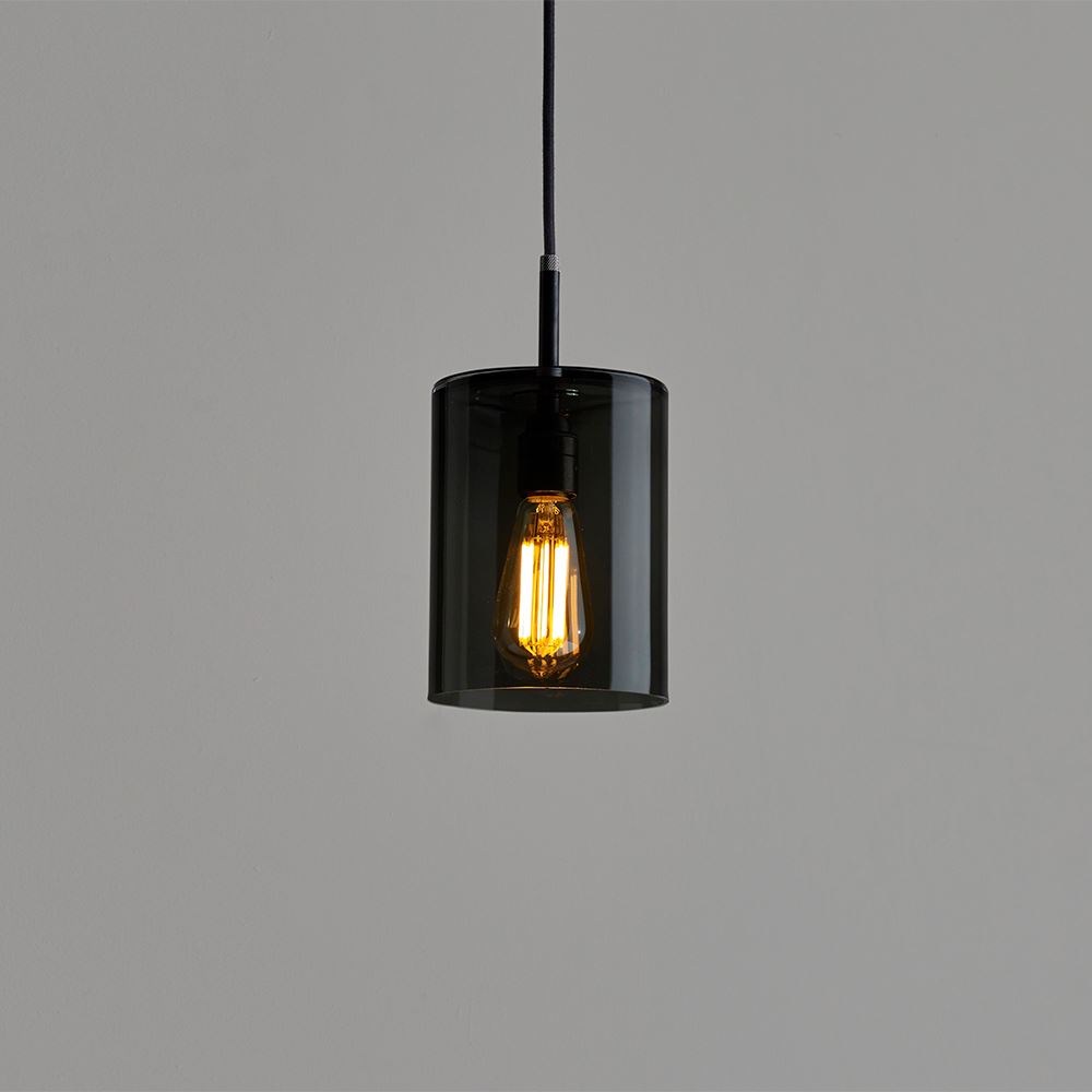 Original Btc Brompton Pendant Anthracite Glass Pendant Size 2 Black Designer Pendant Lighting