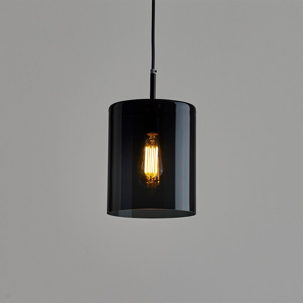 Original Btc Brompton Pendant Anthracite Glass Pendant Size 3 Black Designer Pendant Lighting