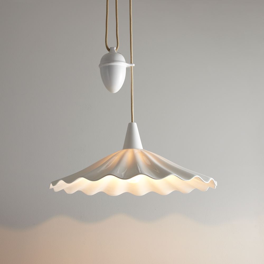 Original Btc Christie Pendant Sand And Taupe Braided Cable Rise And Fall White Designer Pendant Lighting