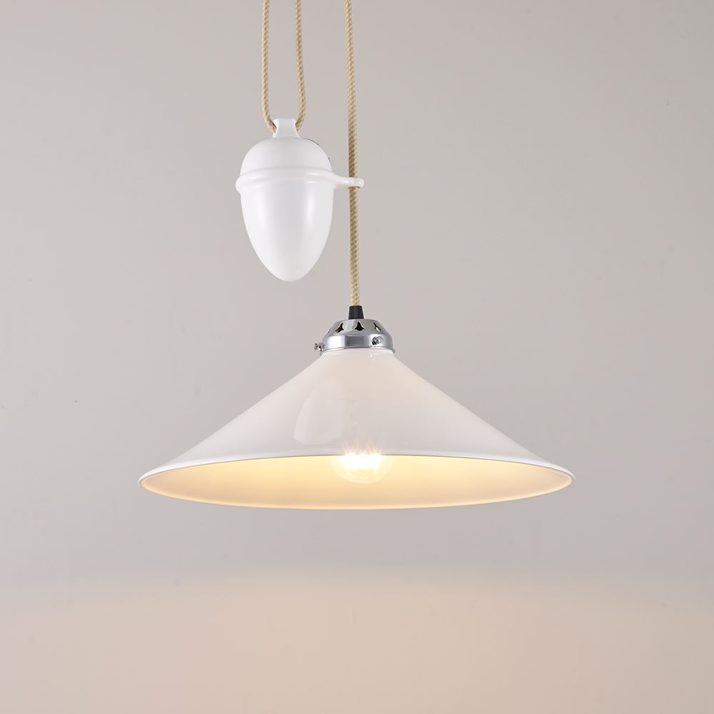 Original Btc Cobb Rise Fall Pendant White Large Designer Pendant Lighting