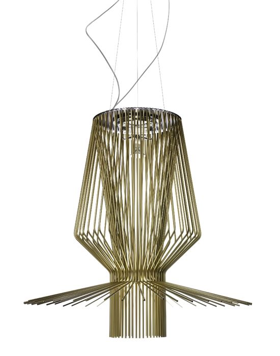 Foscarini Allegro Pendant Assai Standard Brassgold Designer Pendant Lighting