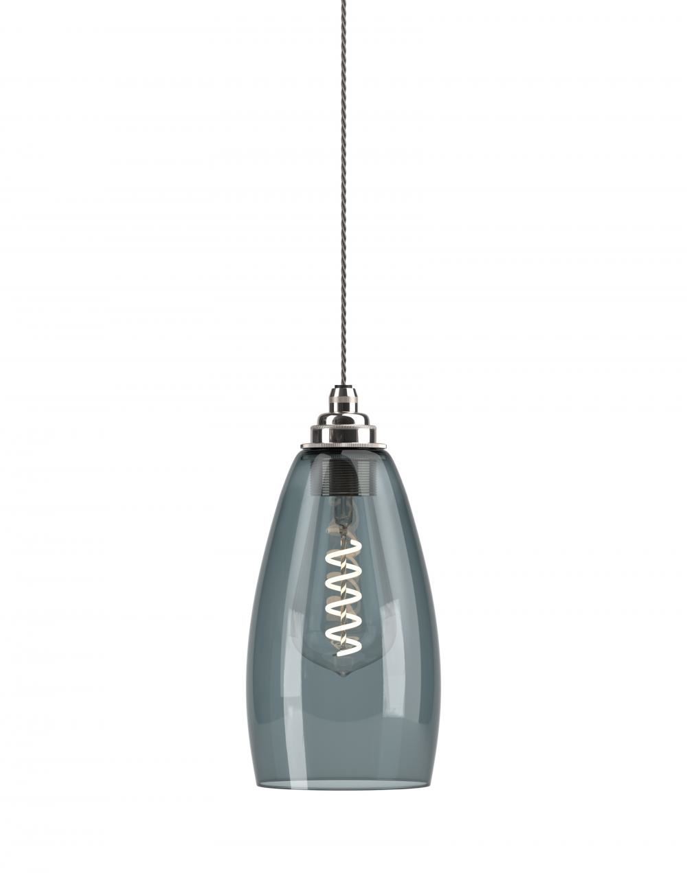 Fritz Fryer Upton Pendant Medium Smoked Nickel Grey Designer Pendant Lighting