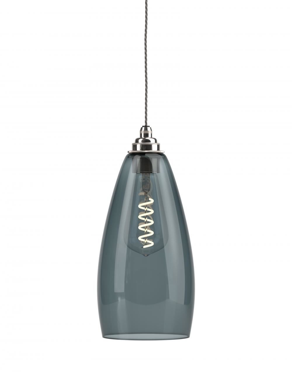 Fritz Fryer Upton Pendant Large Smoked Nickel Grey Designer Pendant Lighting