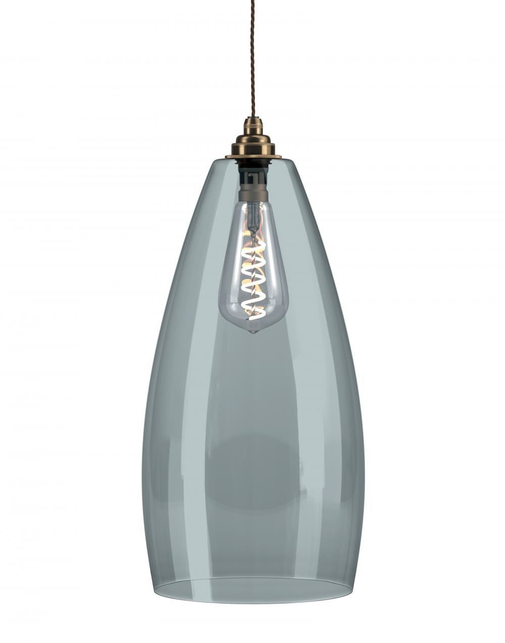 Fritz Fryer Upton Pendant Xl Smoked Antique Brass Grey Designer Pendant Lighting