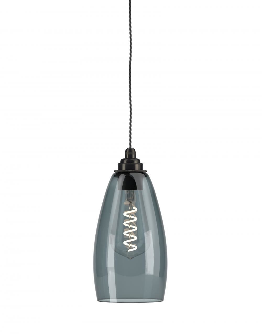 Fritz Fryer Upton Pendant Medium Smoked Bronze Grey Designer Pendant Lighting