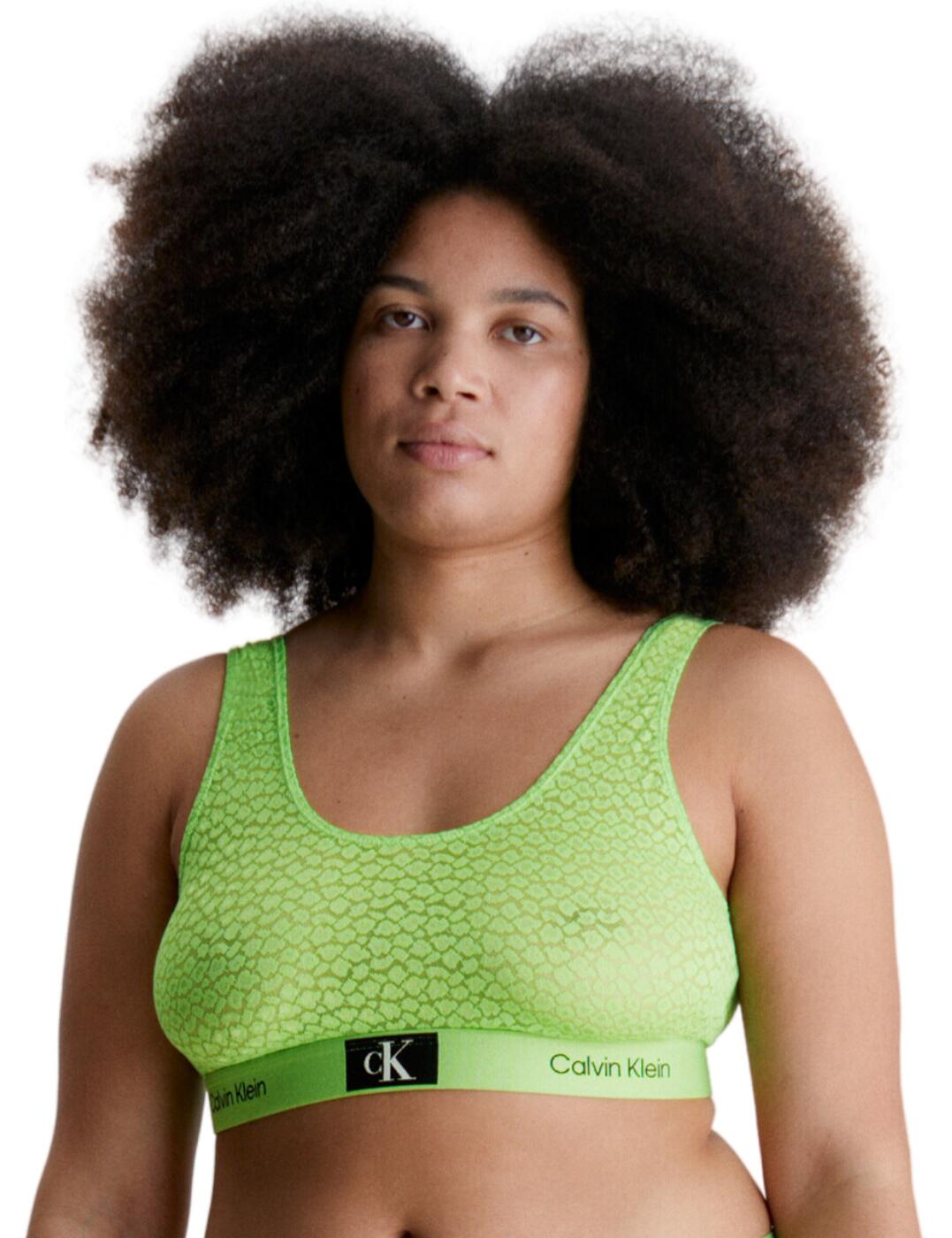 Bring out your wild side in the Calvin Klein Animal Lace bralette! This stylish, comfortable plus bralette has everything you need to feel confident and sexy. With a classic Calvin Klein printed underband, this bralette provides natural shaping with its non-padded cups. The pull-on design and fixed wide straps create a flawless finish. Plus, the semi-sheer fabric with animal print-inspired lace detailing keeps the look playful and fun.