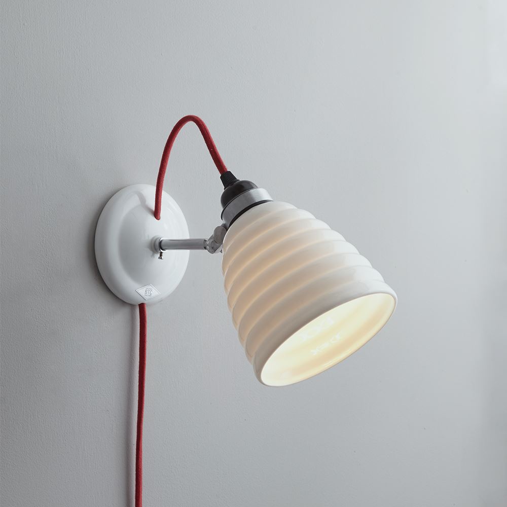 Hector Bibendum Wall Light Plug Switch And Cable Red Cable