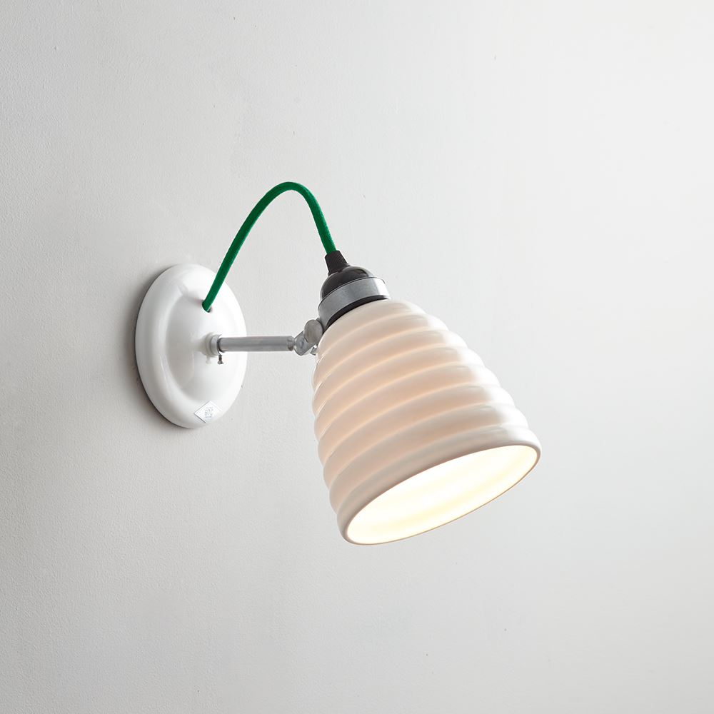 Hector Bibendum Wall Light Unswitched Green Cable