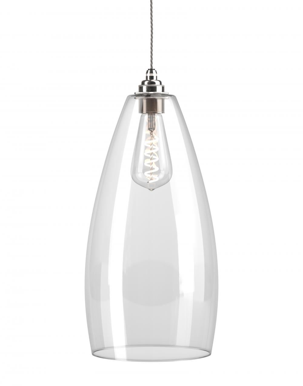 Fritz Fryer Upton Pendant Xl Clear Nickel Clear Designer Pendant Lighting