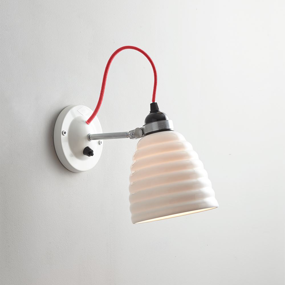 Hector Bibendum Wall Light Switched Red Cable
