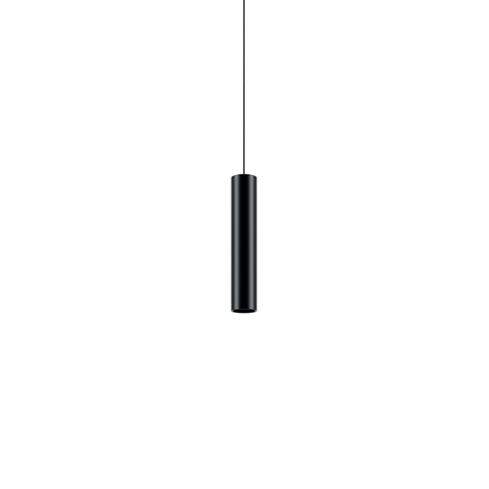 Lodes Atube Pendant Small Matt Black Mini Canopy Black Designer Pendant Lighting