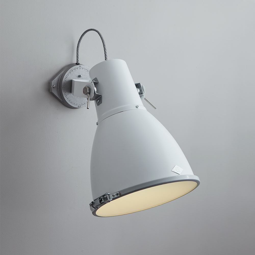 Stirrup Wall Light Large With Sandblasted Glass White