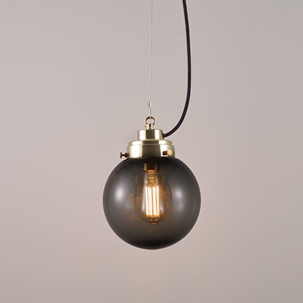 Original Btc Globe Pendant Small Anthracite And Brass Black Designer Pendant Lighting