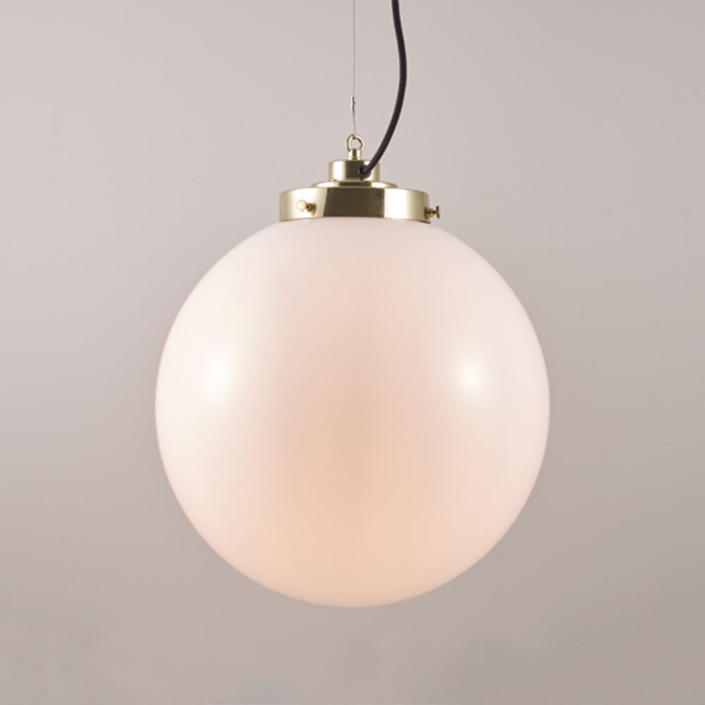 Original Btc Globe Pendant Large Opal And Brass White Designer Pendant Lighting