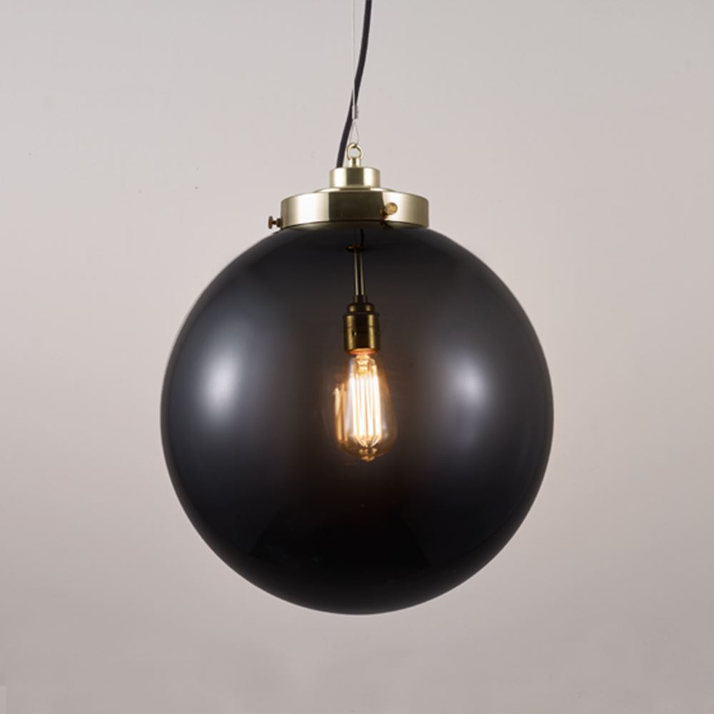 Original Btc Globe Pendant Large Anthracite And Brass Black Designer Pendant Lighting