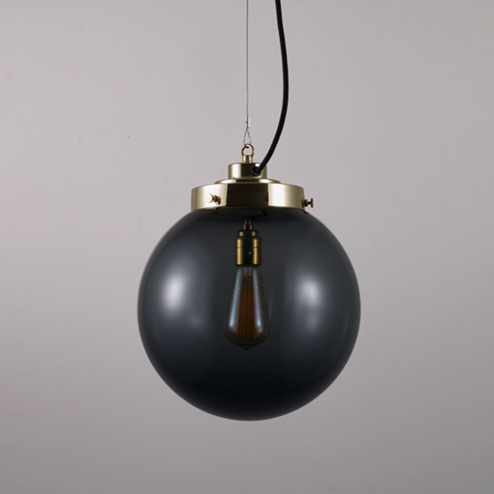 Original Btc Globe Pendant Medium Anthracite And Brass Black Designer Pendant Lighting