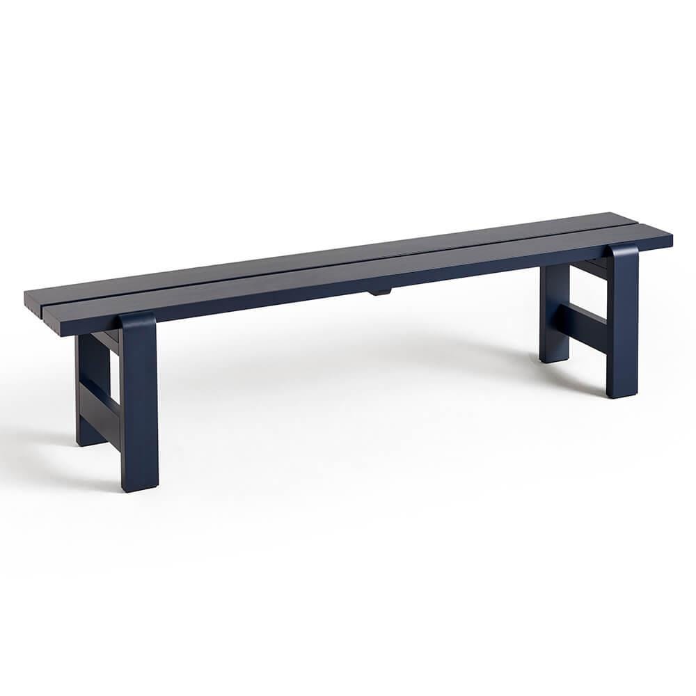 Hay Weekday Outdoor Bench Large Steel Blue