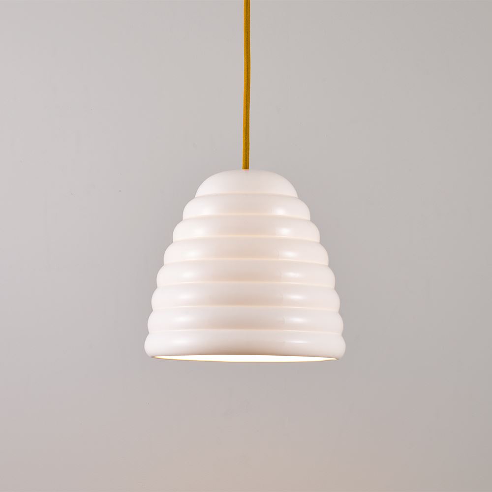 Original Btc Hector Bibendum Pendant Large White With Yellow Cable Designer Pendant Lighting