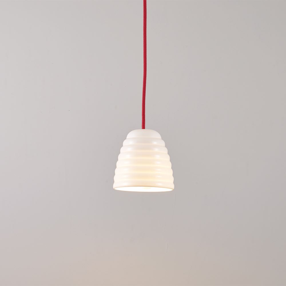 Original Btc Hector Bibendum Pendant Small White With Red Cable Designer Pendant Lighting