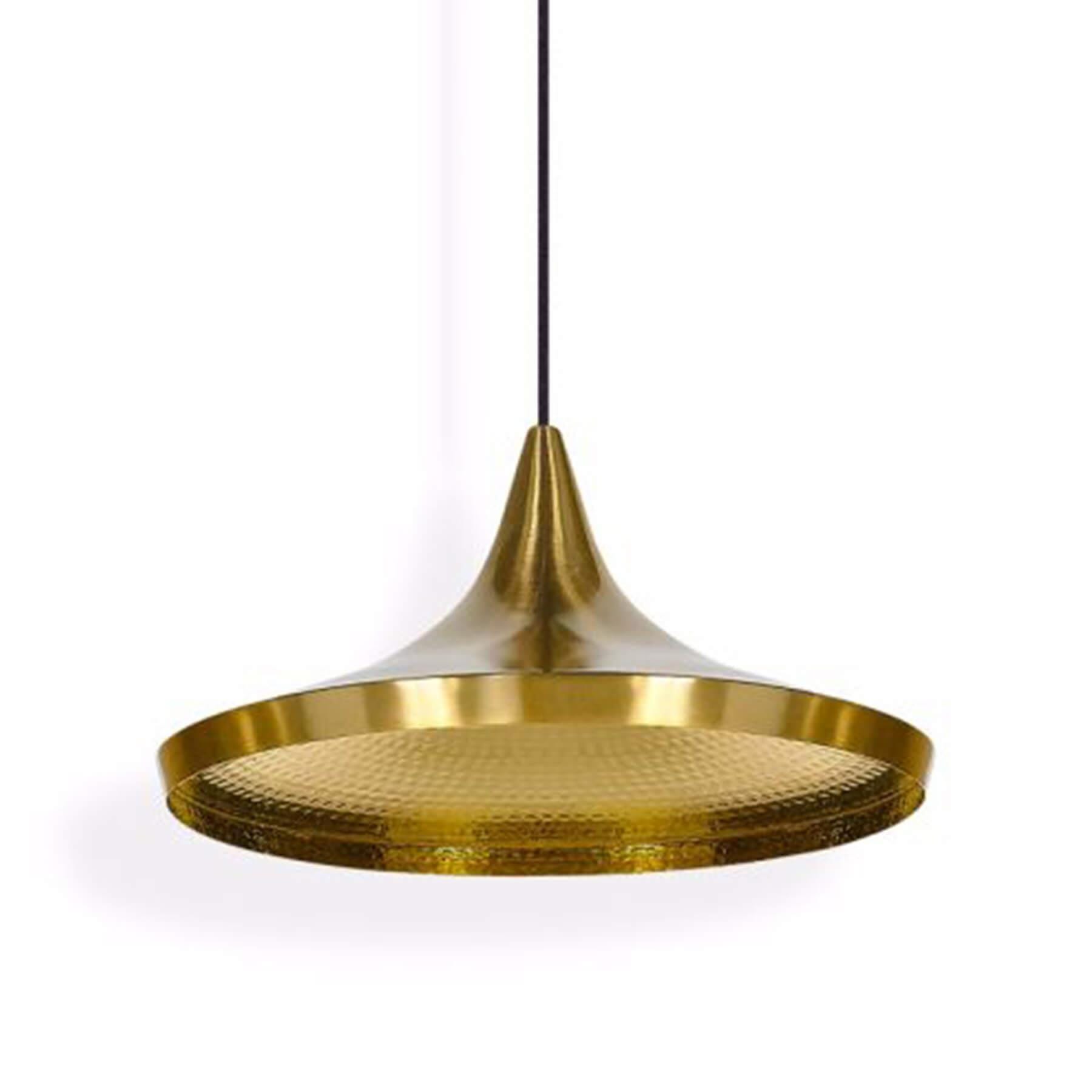 Tom Dixon Beat Wide Led Pendant Light Brass Brassgold Designer Pendant Lighting