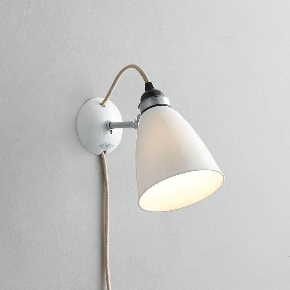 Hector Dome Wall Light Medium Plug Switch Cable