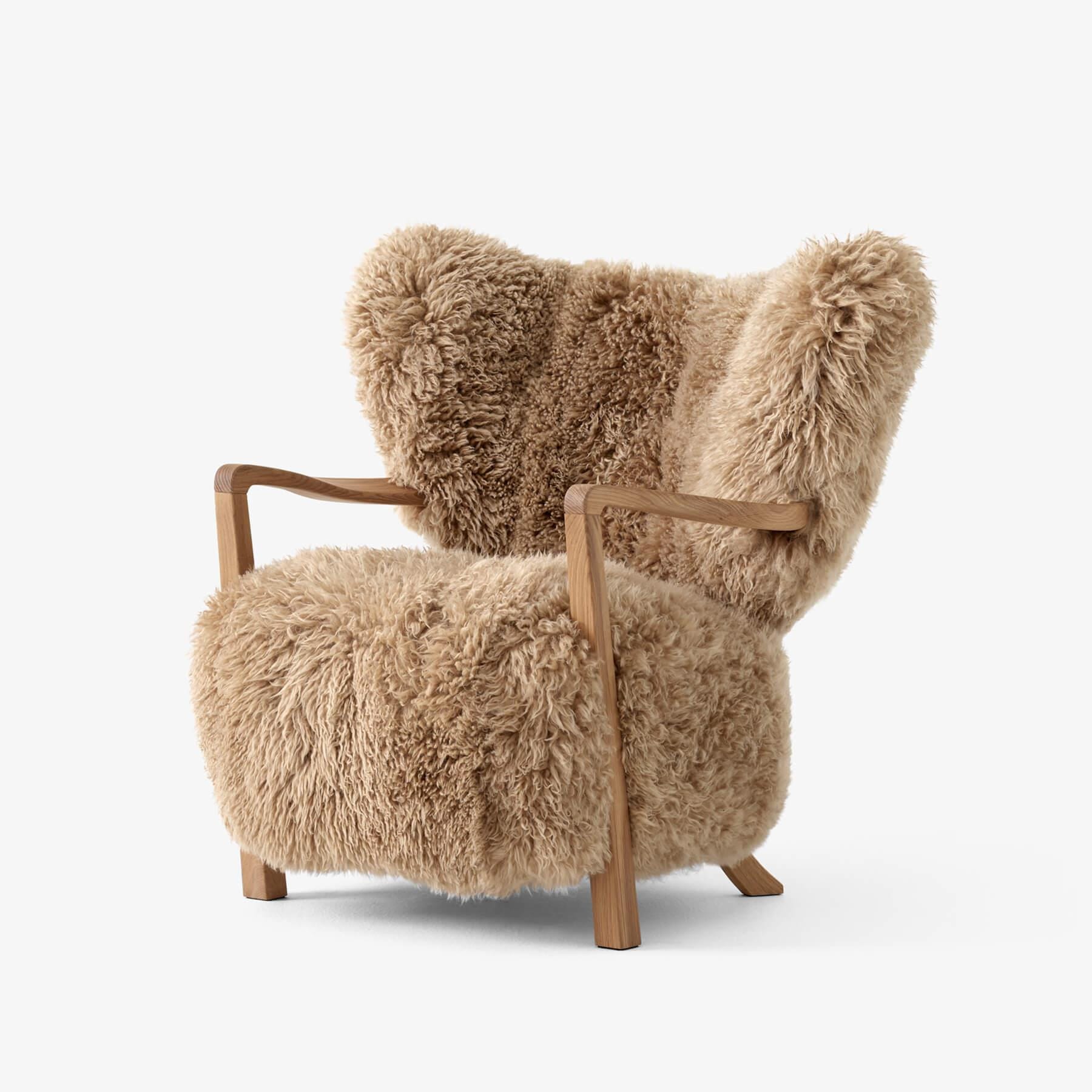 Tradition Wulff Adt2 Lounge Chair Sheepskin Honey Oiled Oak No Ottoman Brown Designer Furniture From Holloways Of Ludlow