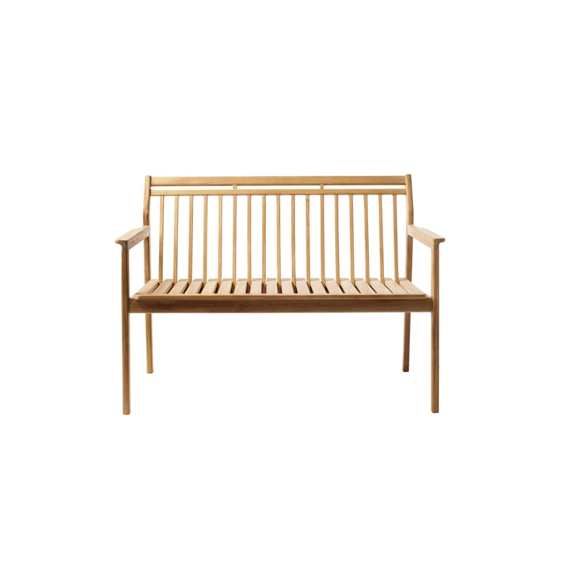 Fdb Mobler M12 Sammen Garden Bench 2 Seater Light Wood Designer Furniture From Holloways Of Ludlow