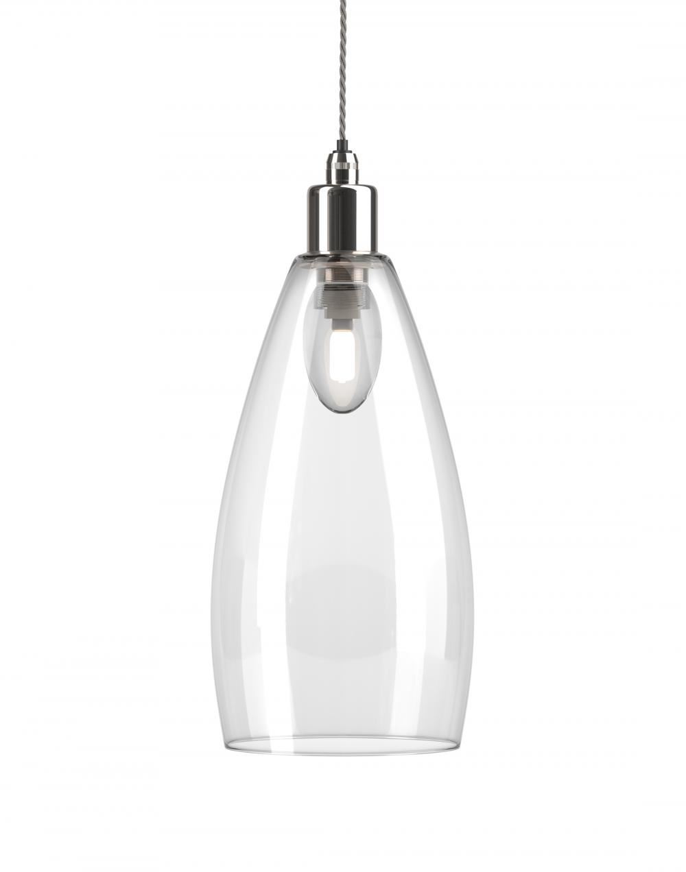 Fritz Fryer Upton Bathroom Pendant Large Clear Nickel Bathroom Lighting Clear Designer Pendant Lighting