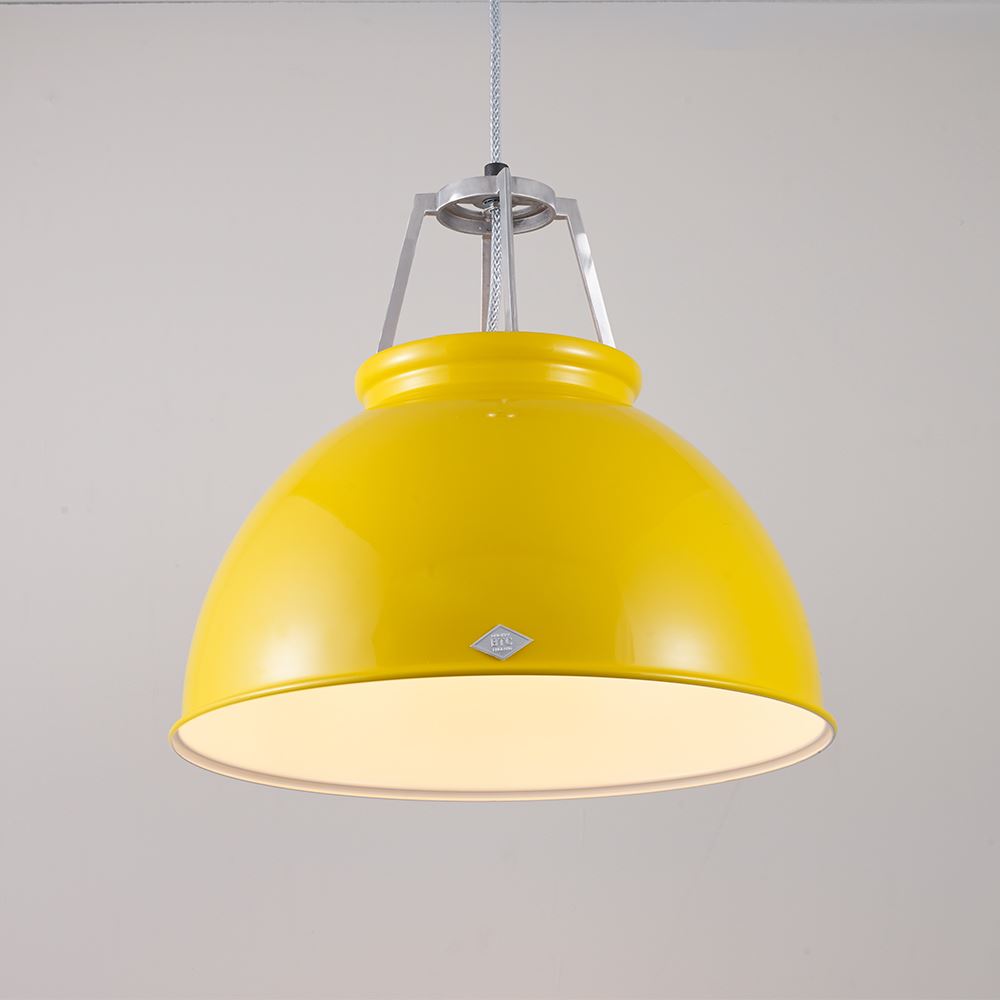 Original Btc Titan Pendant Size 3 Yellow White Interior None Designer Pendant Lighting