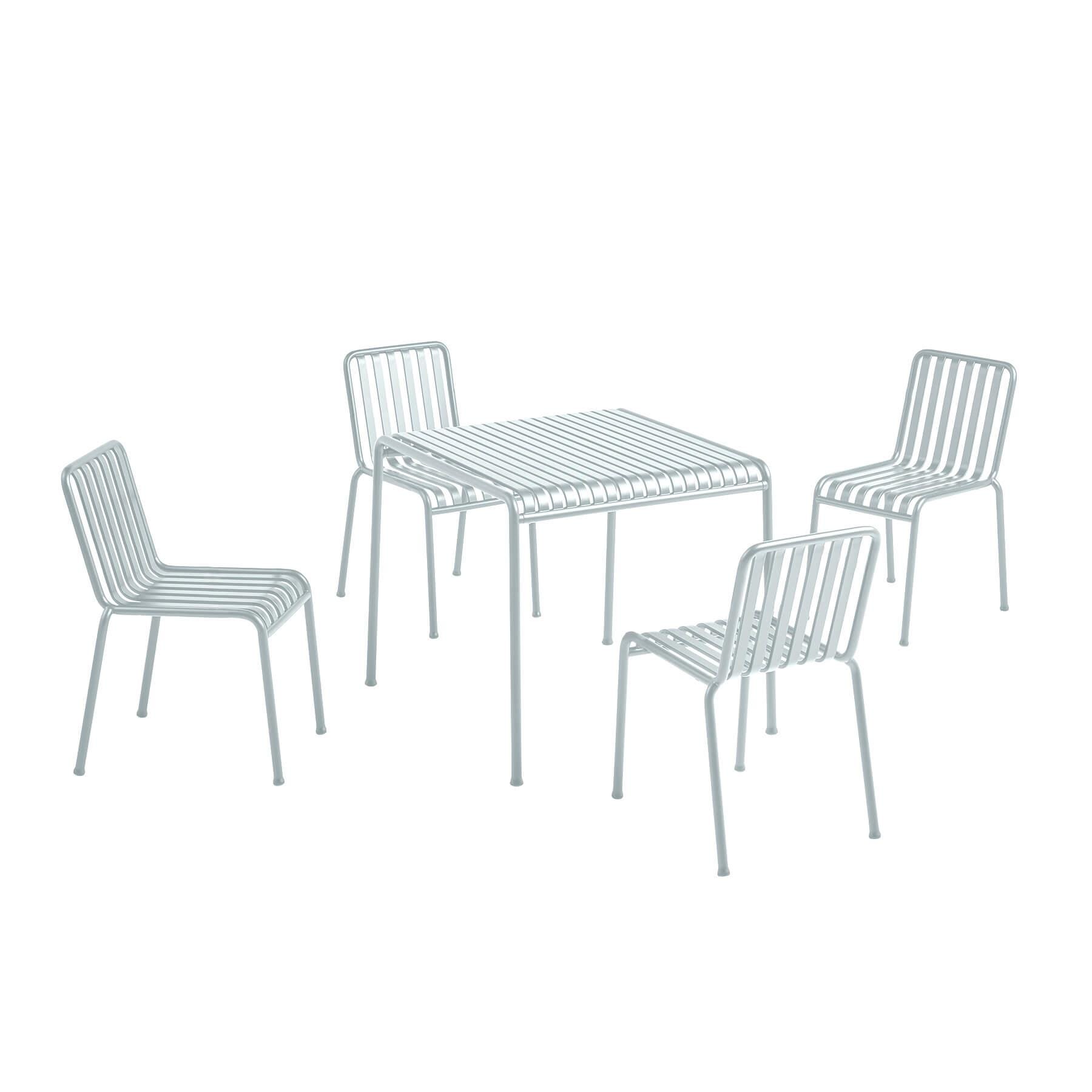 Hay Palissade Dining Collection Chairs Without Arms Hot Galvanised Silver Designer Furniture From Holloways Of Ludlow