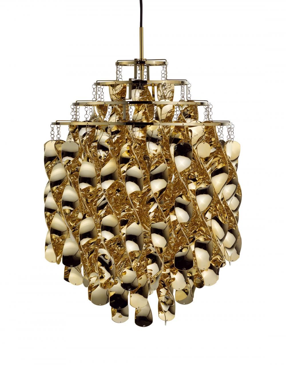 Verpan Spiral Pendant Sp01 Gold Brassgold Designer Pendant Lighting