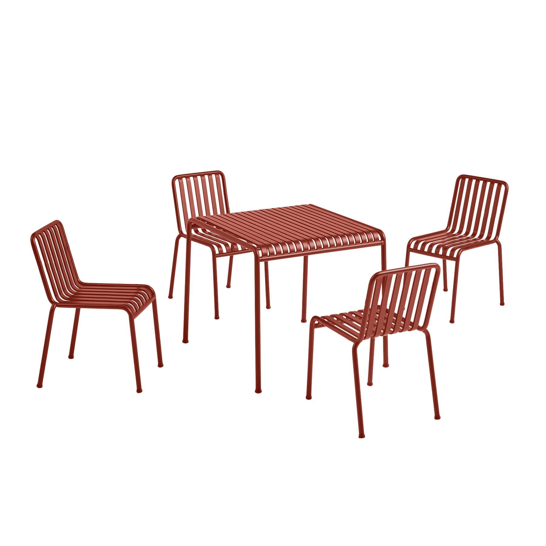 Hay Palissade Dining Collection Chairs Without Arms Iron Red Designer Furniture From Holloways Of Ludlow