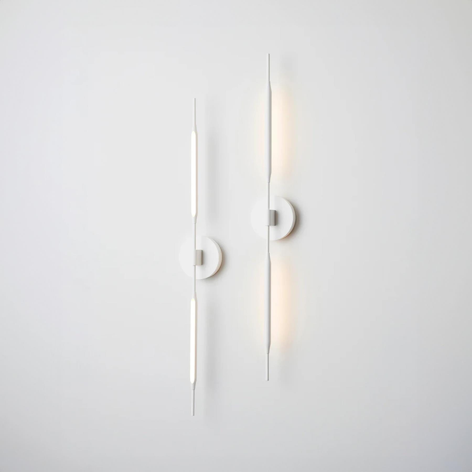 Tom Kirk Lighting Tom Kirk Reed Wall Light Rear Facing Matt White Powder Coat Wall Lighting