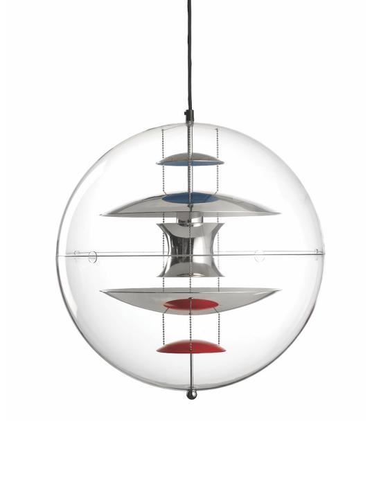 Verpan Vp Globe Pendant Large Aluminium Silver Designer Pendant Lighting