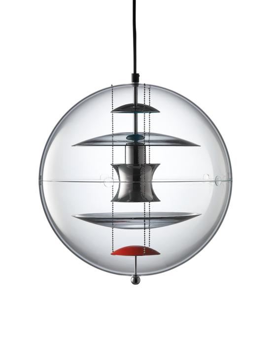 Verpan Vp Globe Pendant Small Smoked Glass Clear Designer Pendant Lighting