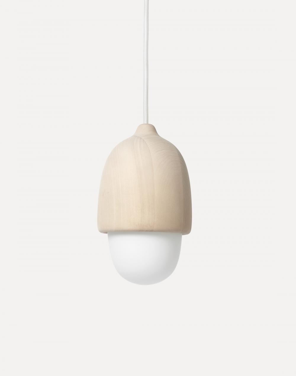 Outlet Terho Pendant Small Opal Glass With Natural Wood Light Wood Designer Pendant Lighting