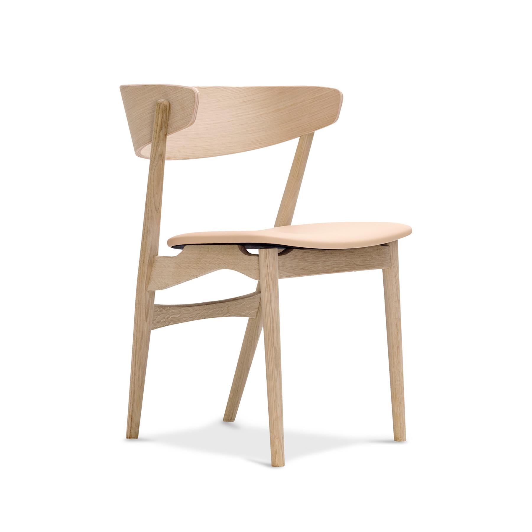 Sibast No 7 Dining Chair Upholstered Seat Soaped Oak Ultra Honey Light Wood Designer Furniture From Holloways Of Ludlow