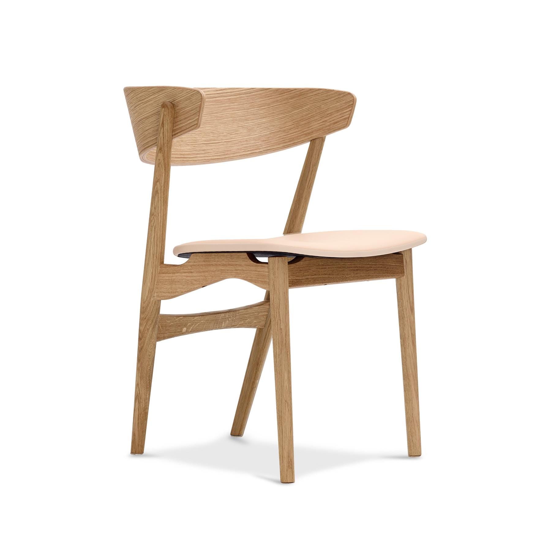 Sibast No 7 Dining Chair Upholstered Seat Natural Oiled Oak Ultra Honey Light Wood Designer Furniture From Holloways Of Ludlow
