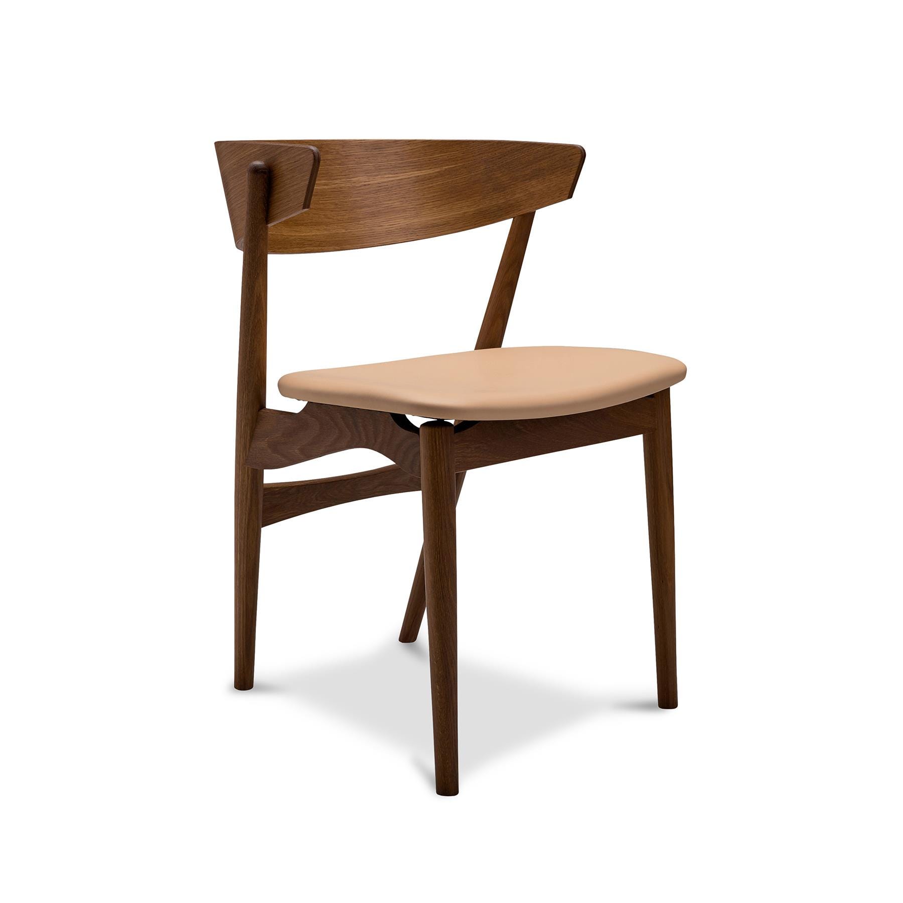 Sibast No 7 Dining Chair Upholstered Seat Smoked Oak Ultra Honey Dak Wood Designer Furniture From Holloways Of Ludlow