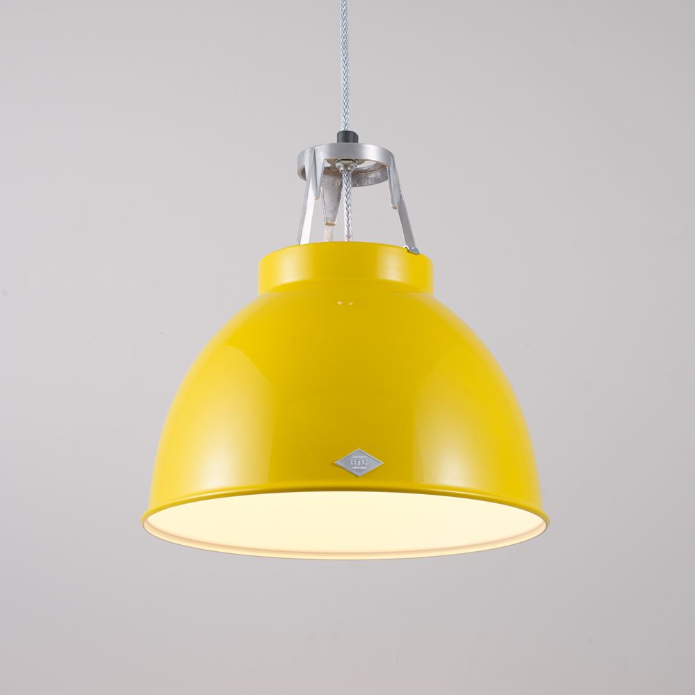 Original Btc Titan Pendant Size 1 Yellow White Interior None Designer Pendant Lighting