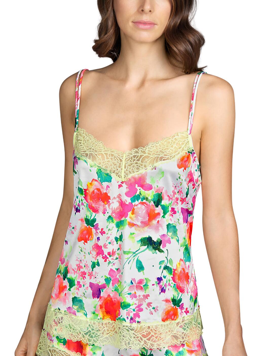 Lounge in comfort with this top from the Flower range by Andres Sarda. The delicate lace detail along the top and bottom add elegance to an already beautiful design. Manufactured using the softest material to guarantee comfort whether lounging around or wearing to bed. Thin adjustable straps ensure you get the right fit. Pair with matching items to get a cozy loungewear look.  Thin adjustable straps Elegant lace detail Comfortable fit and feel Matching items available Composition: 62% Polyester &pipe; 25% Polyamide &pipe; 13% Elastane  Listed in UK sizes  49208-89193-1192151 3309185  Pyjama Top