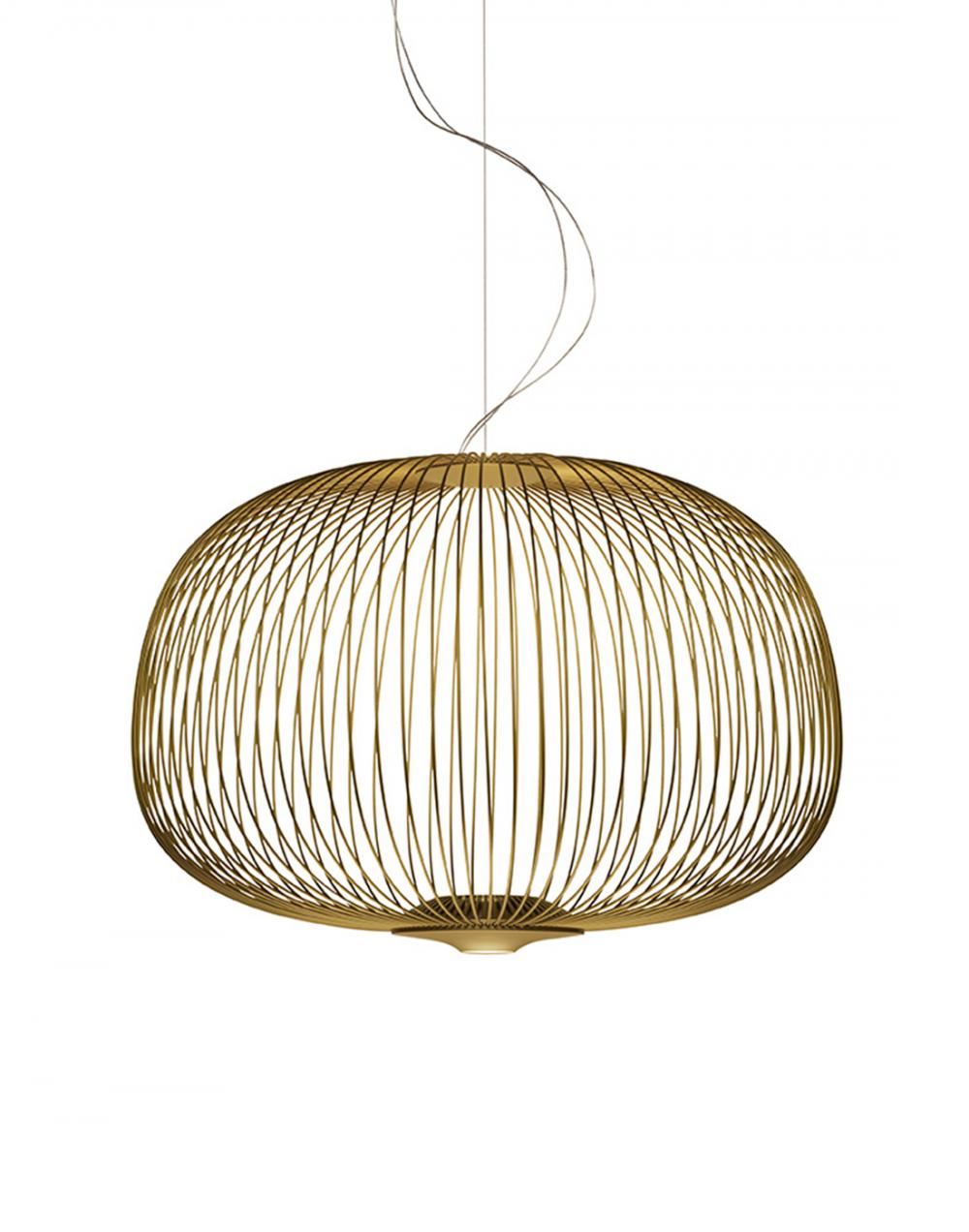 Foscarini Spokes 3 Pendant Gold Dimmable Brassgold Designer Pendant Lighting