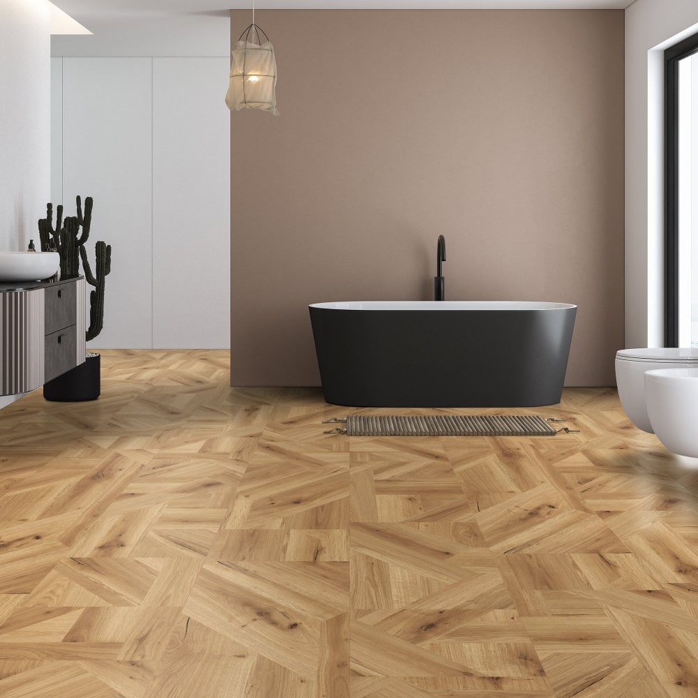 Duomo Pattern 8mm Natural Oak AC5 Aqua Laminate Flooring