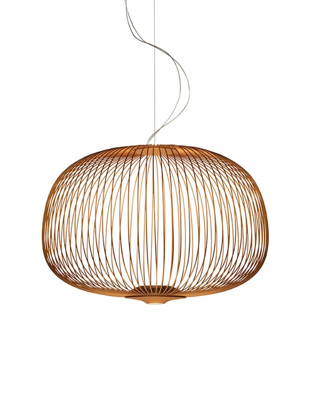 Foscarini Spokes 3 Pendant Copper Dimmable Designer Pendant Lighting