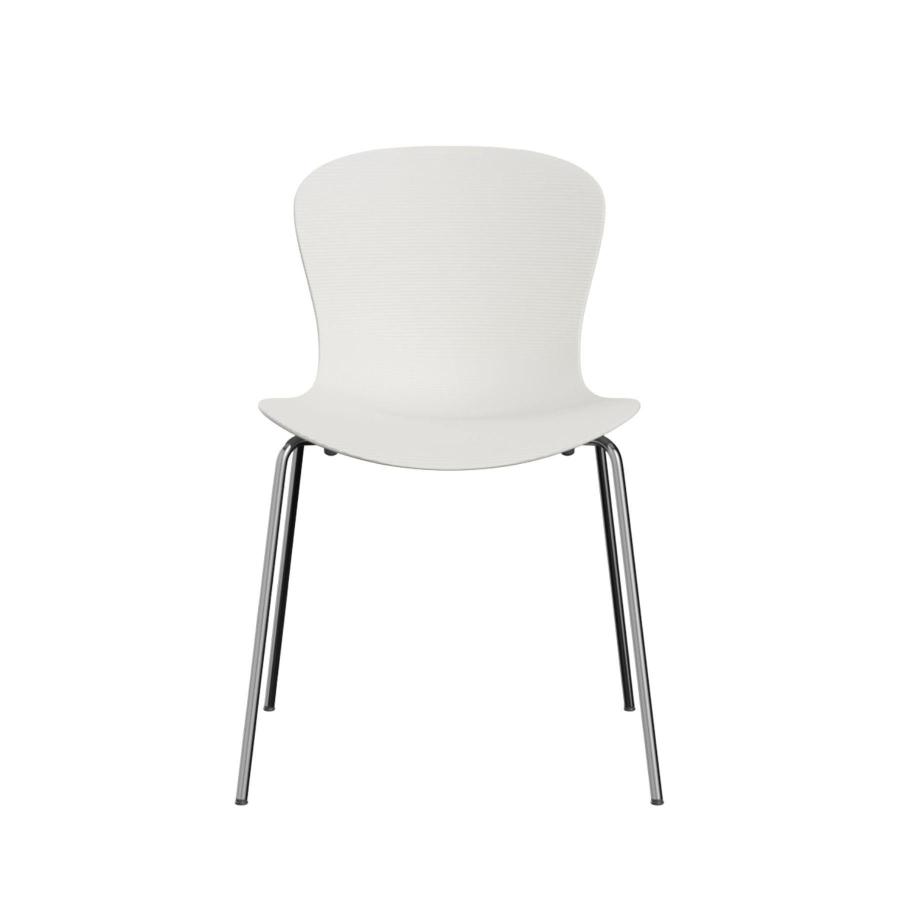 Fritz Hansen Nap Dining Chair Milk White Chrome Base White Designer Furniture From Holloways Of Ludlow