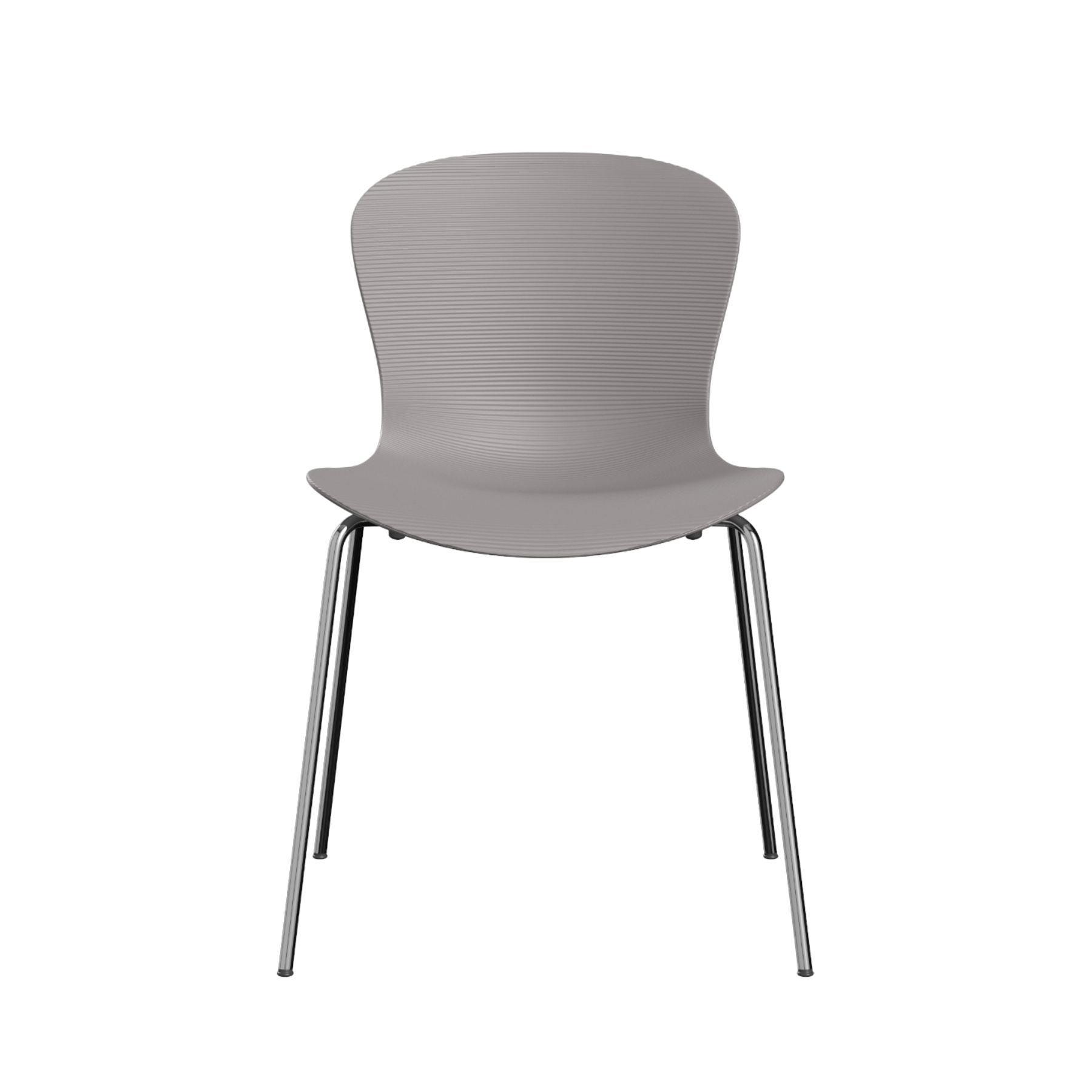 Fritz Hansen Nap Dining Chair Silver Grey Chrome Base Grey Designer Furniture From Holloways Of Ludlow