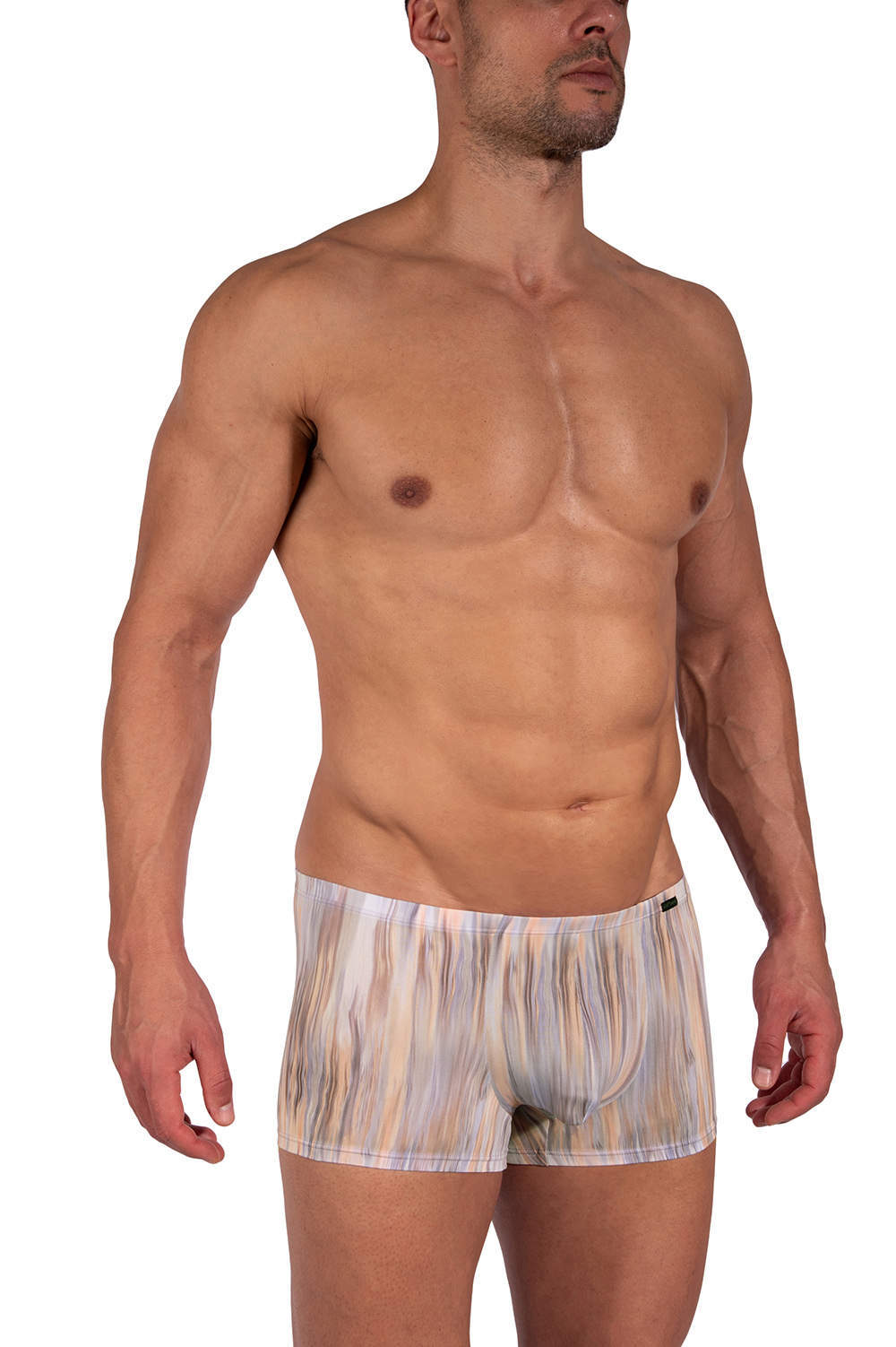 Shop slinky Olaf Benz RED2383 Mini Pants men’s underwear boxer briefs in subtle multicolour. Silky male trunk shorts in classic maxi cut. Buy online