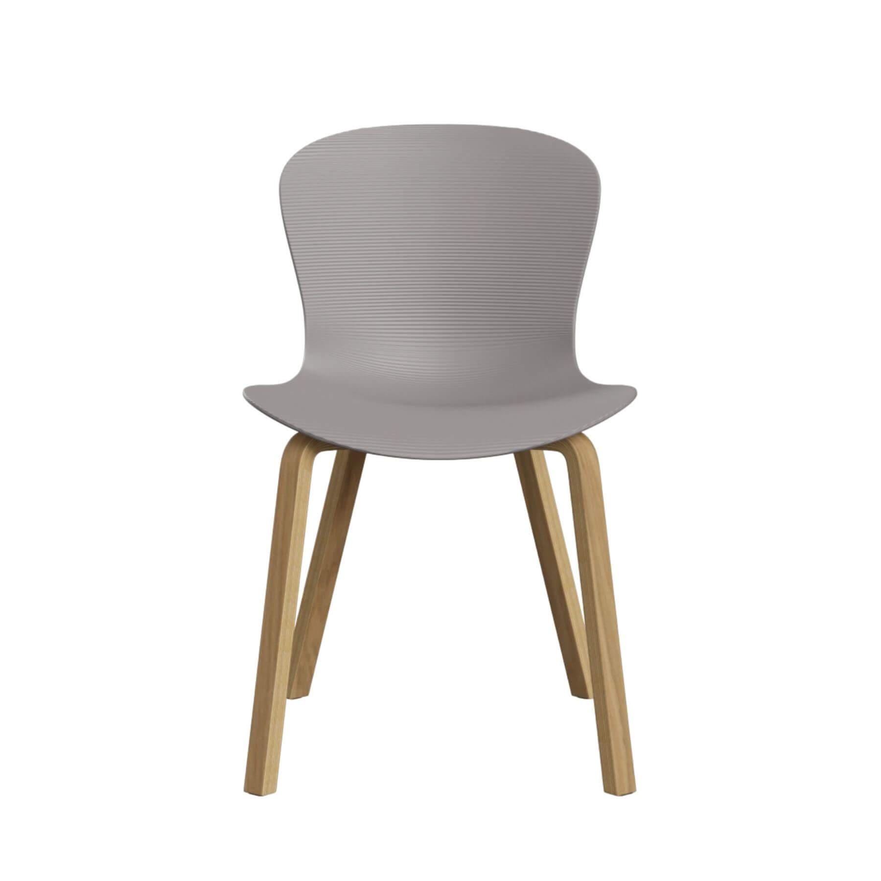 Fritz Hansen Nap Dining Chair Silver Grey Wood Base Grey Designer Furniture From Holloways Of Ludlow