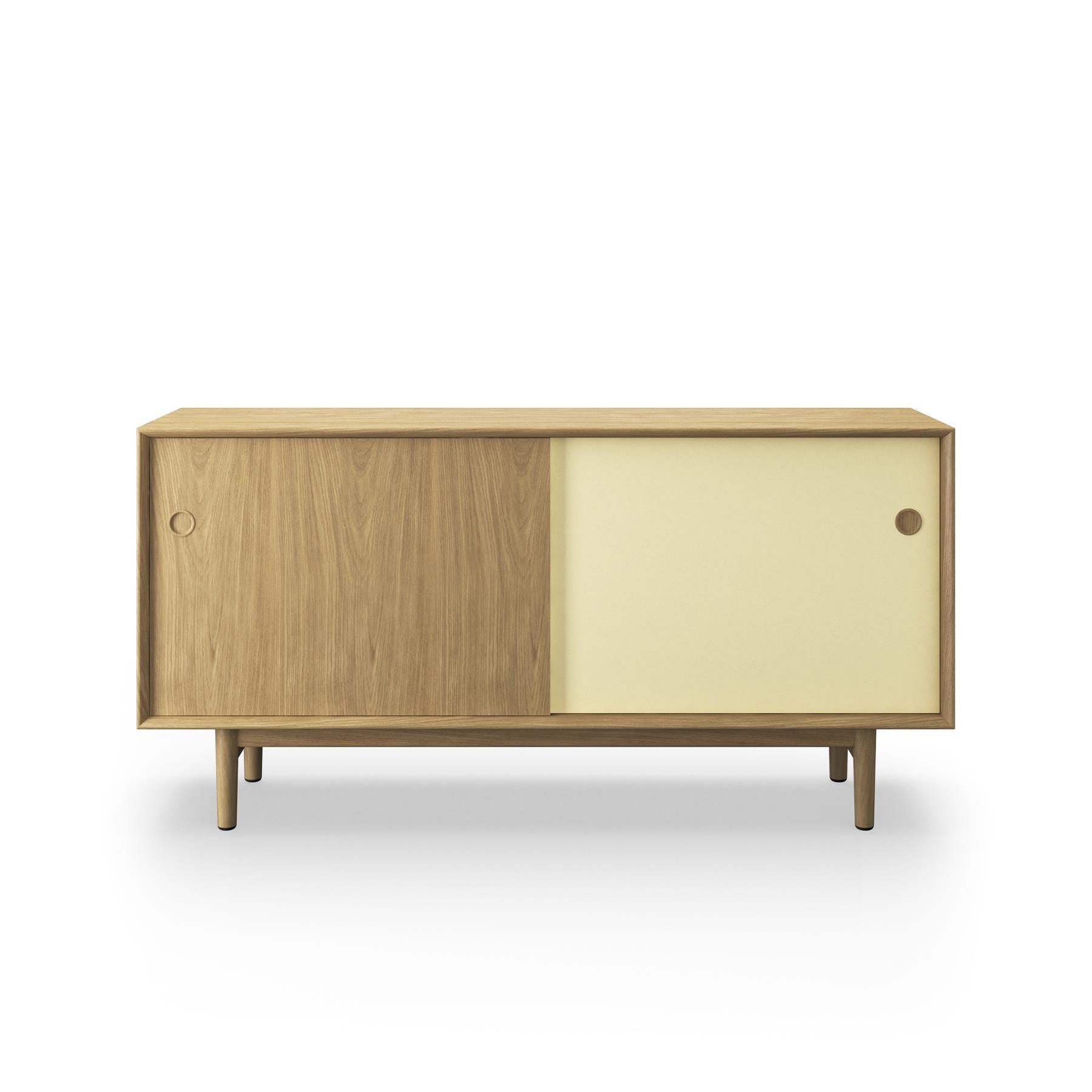 Sibast No 11 Sideboard White Oiled Oak Yellow And Natural Front Wooden Legs Light Wood Designer Furniture From Holloways Of Ludlow